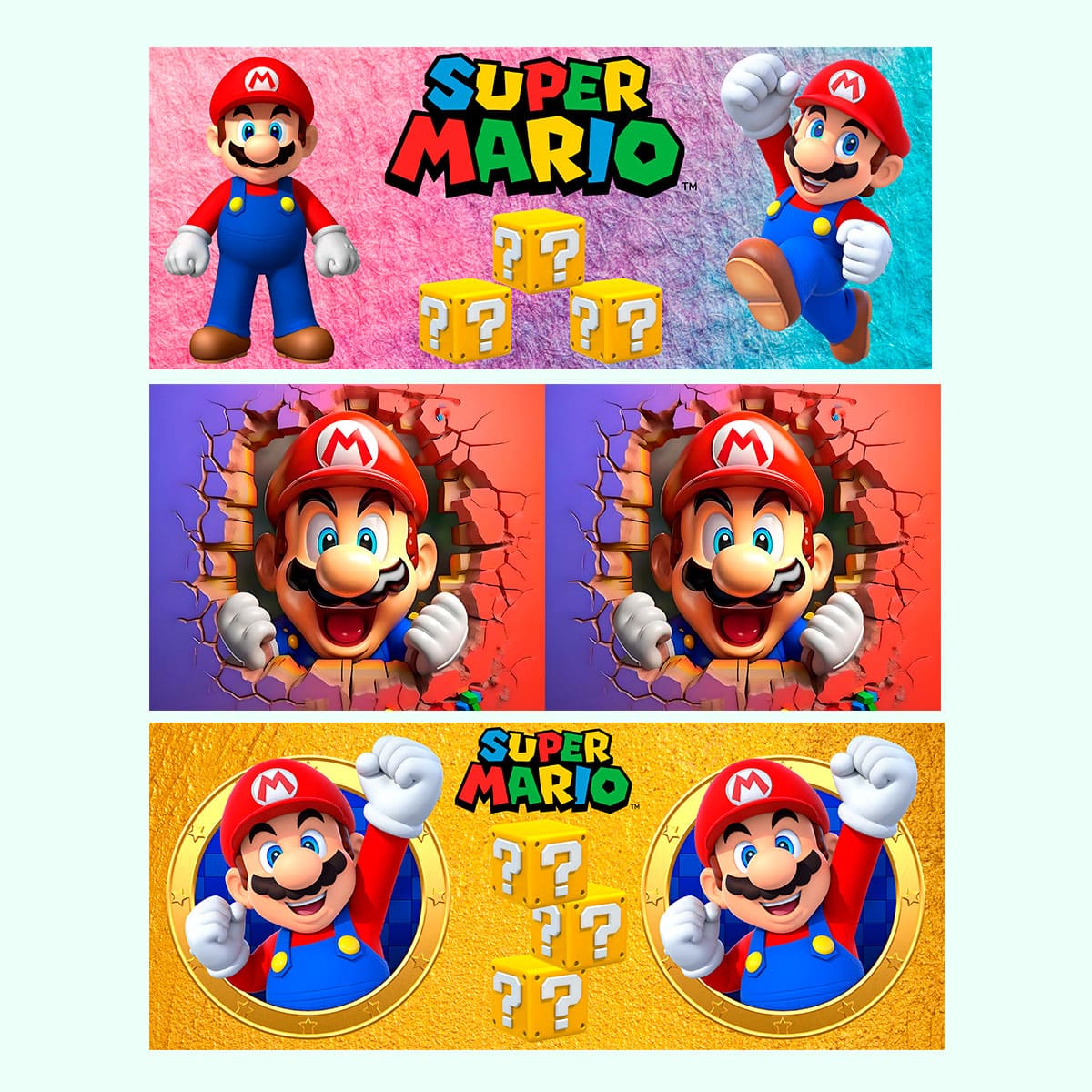 Pack Plantilla Diseño para Taza 11 oz Mario Bros – PNG 300 DPI